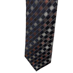 Valerio Garati Tie 100% Silk Corpcore Geometric Squares Handmade Classic
